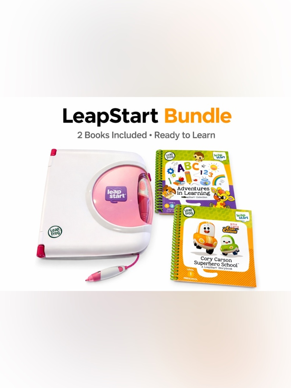 LeapFrog LeapStart Interactive Learning System Bundle + 2 Books Educational Toy